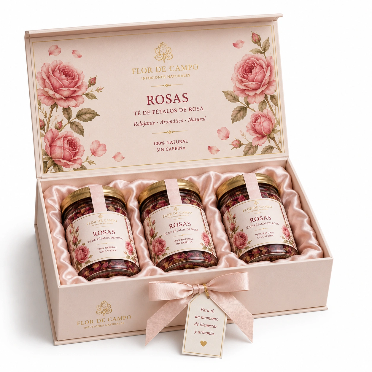 Rosas – Te de Petalos de Rosa Premium 3 Frascos-ZenvoraNest